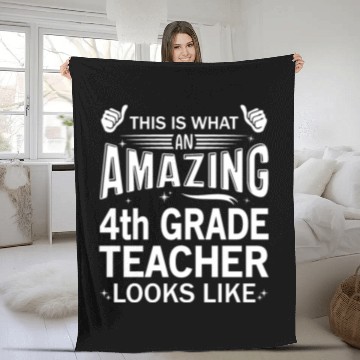 Discover Amazing 4th Grade Teacher Fleece Blankets