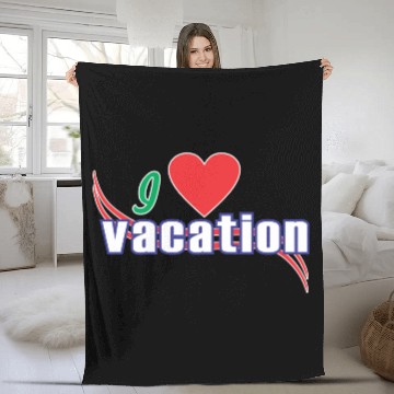 Discover i love vacation Fleece Blankets