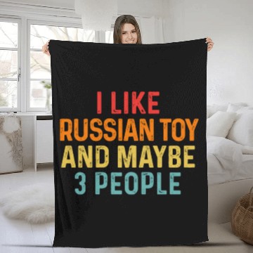 Discover I Like Russian Toy And Maybe 3 People Dog Lover Fleece Blankets
