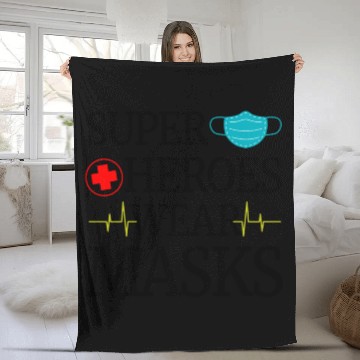 Discover Super Heroes Wear Masks Fleece Blankets