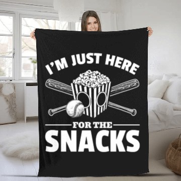 Discover Popcorn Baseball Snack Food Lover Fleece Blankets