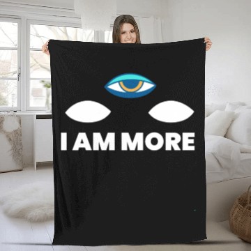 Discover I Am More Third Eye Relax Yoga Yogi Fleece Blankets
