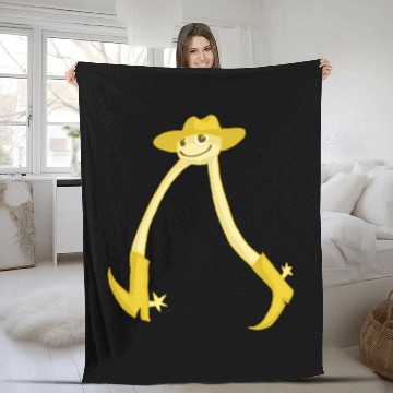 Discover cow boy Fleece Blankets