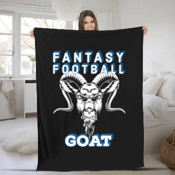 Discover Fantasy Football GOAT Gift Idea Draft BBQ Fleece Blankets