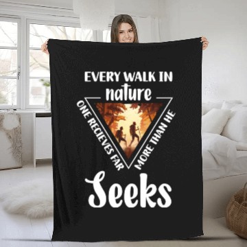 Discover Forest Camping Wilderness Fleece Blankets