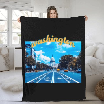 Discover Washington DC Fleece Blankets