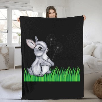 Discover Bunny Name Gift Charlotte Fleece Blankets