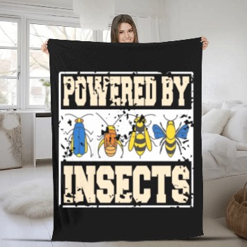 Discover Powered by Insects Fleece Blankets
