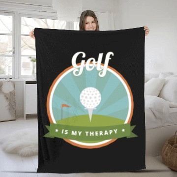 Discover Funny Golf Is My Therapy Golfing Dad Fathers Day Fleece Blankets