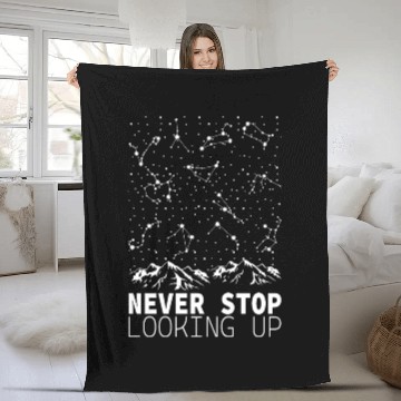 Discover Space Telescope Science Astronomy Lover Fleece Blankets