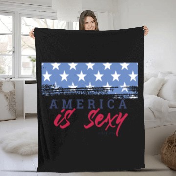Discover America is sexy Fleece Blankets