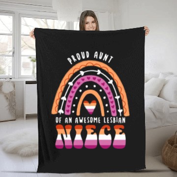 Discover Proud Aunt Awesome Lesbian Niece Fleece Blankets