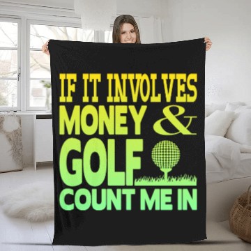 Discover Money and golf Fleece Blankets