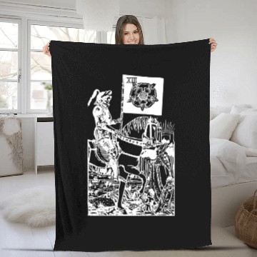 Discover Death Tarot Card Xiii Occult Esoteric Dark Design Fleece Blankets