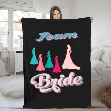 Discover team bride silhouettes bachelorette party Fleece Blankets