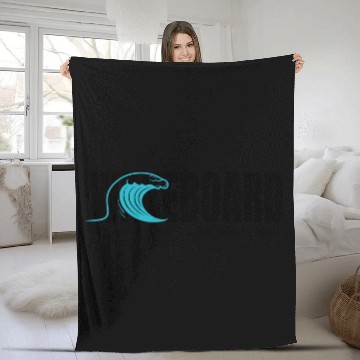 Discover Water Running Through My Veins Funny Wakeboard Fleece Blankets