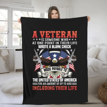 Discover Veterans day celebration. Thank you veterans Fleece Blankets