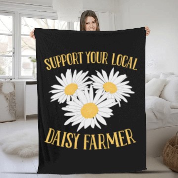 Discover Daisy Garden Gardening Gardener Fleece Blankets
