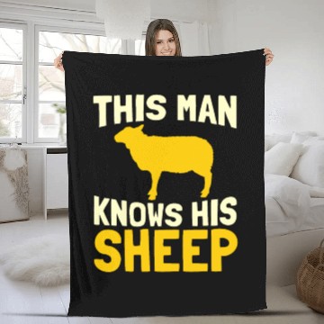 Discover Sheep Farming Lamb Farmer Fleece Blankets