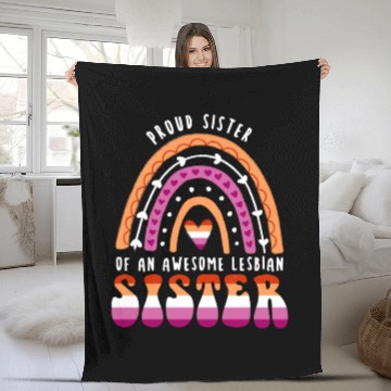 Discover Proud Sister Awesome Lesbian Sister Fleece Blankets