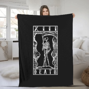 Discover Tarot Card Death Xiii Occult Vintage Style Fleece Blankets