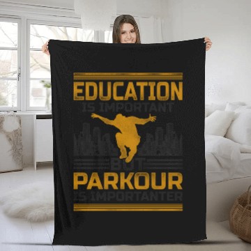 Discover Parkour Free Running Traceur Fleece Blankets