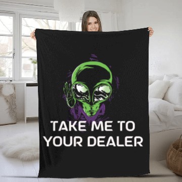 Discover Alien Gift Extraterrestrial UFO AREA 51 Sci-fi Fleece Blankets