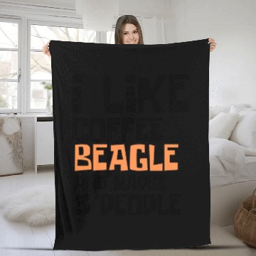 Discover I Like Coffee Beagle And Maybe 3 People Fleece Blankets