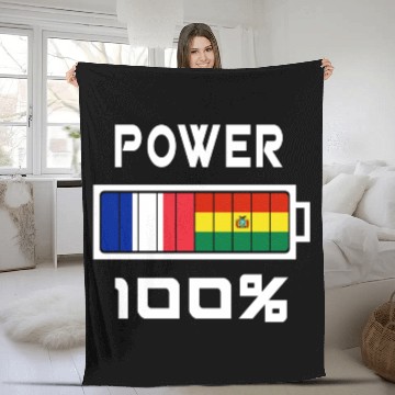 Discover Bolivia and France Power 100% Fleece Blankets