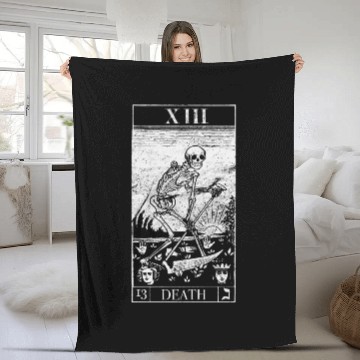 Discover Blackcraft The Grim Reaper Vintage Death Tarot Car Fleece Blankets