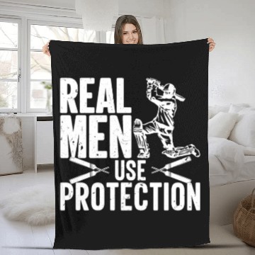 Discover Athlete Sports Game Baseball Catcher Lifetstyle Fleece Blankets