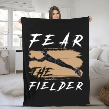 Discover Sports Game Baseball Catcher Athlete Lifetstyle Fleece Blankets