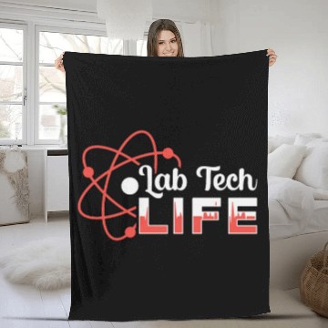 Discover Lab Tech Life Laboratory Science Technician Gift Fleece Blankets