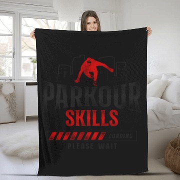 Discover Parkour Free Running Traceur Fleece Blankets