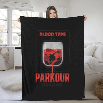 Discover Parkour Free Running Traceur Fleece Blankets