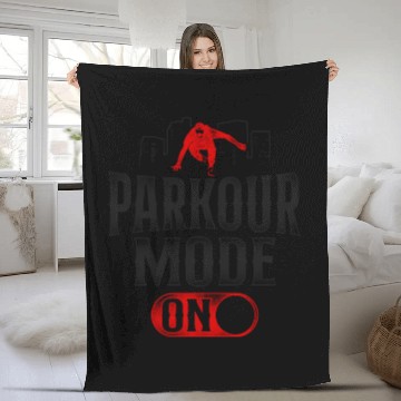 Discover Parkour Free Running Traceur Fleece Blankets