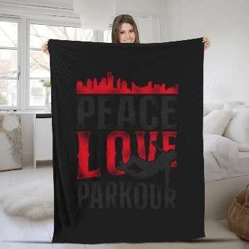 Discover Parkour Free Running Traceur Fleece Blankets