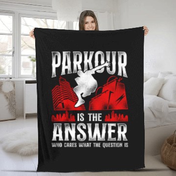Discover Parkour Free Running Traceur Fleece Blankets