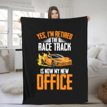 Discover Funny Automobile Racing Retirement Plan For A Fleece Blankets