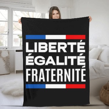 Discover Day Of Bastille - Liberté, égalité, fraternité Fleece Blankets