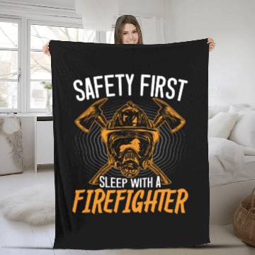 Discover Safety First Sleep With A Firefighter Fireman Fleece Blankets