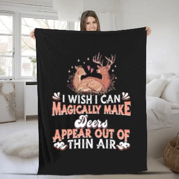 Discover Deer Reindeer Fleece Blankets