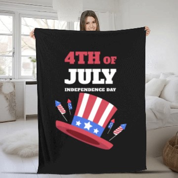 Discover 4th of July Fleece Blankets