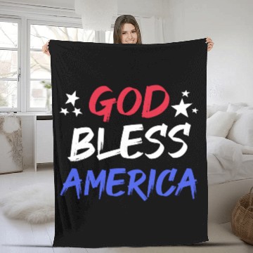 Discover Patriotic USA God Bless America Fleece Blankets