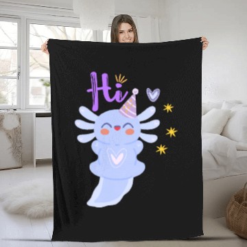 Discover Baby Axolotl Art - 4 Fleece Blankets