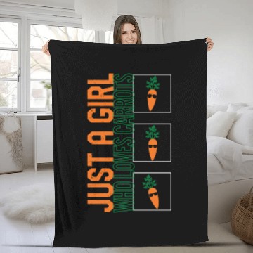 Discover Carrot Vegetable Fleece Blankets, Just A Girl Who Loves