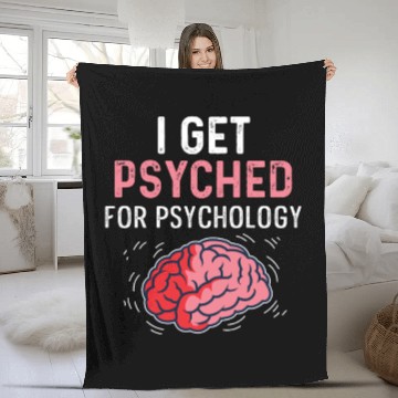 Discover Psyched for Psychology Humorous Person Gift Fleece Blankets