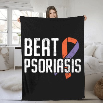 Discover Beat Psoriasis Skin Disease Psoriasis Awareness Fleece Blankets
