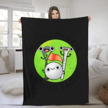 Discover NOt All Men Are Created Eagle Funny Golf Pun Fleece Blankets