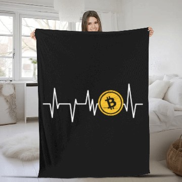 Discover Funny Bitcoin Crypto Blockchain Btc Fun Lovers Fleece Blankets